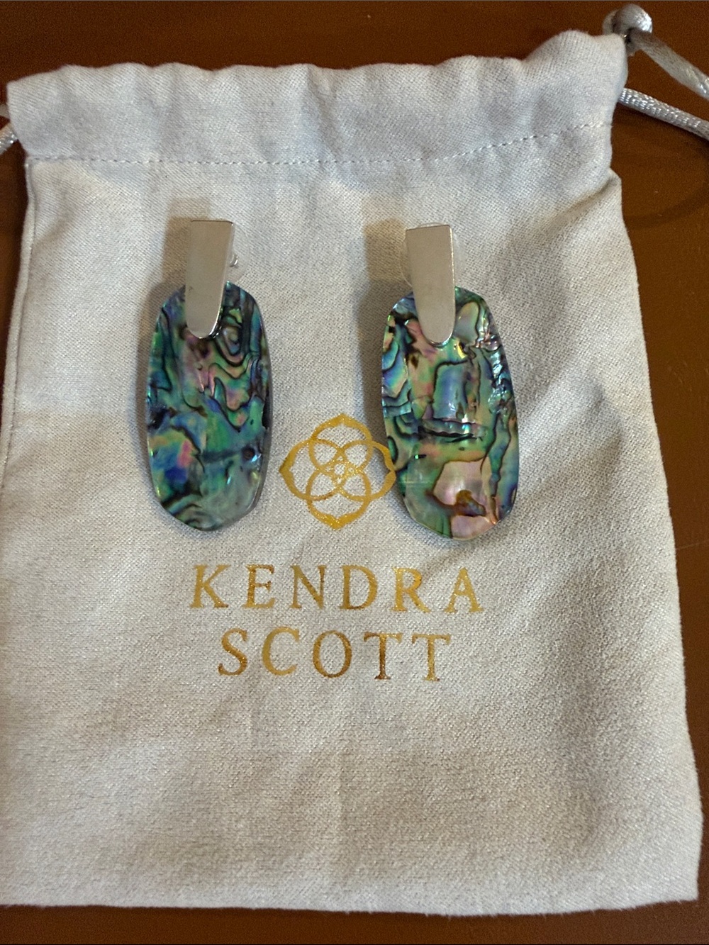 Kendra Scott Iridescent Abalone Drop Earrings